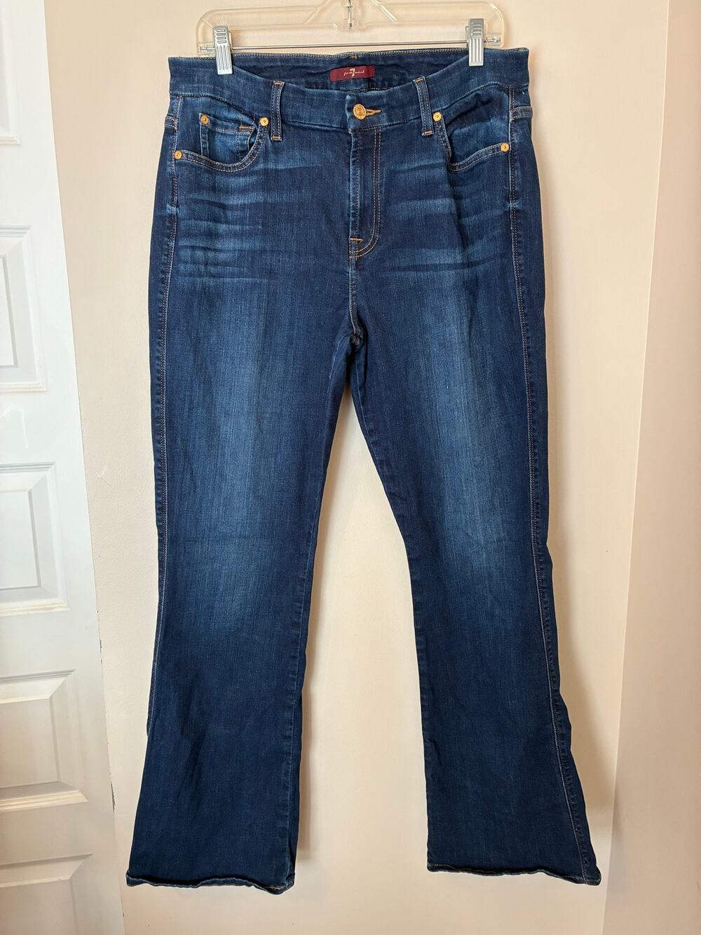 7 For All Mankind Tailorless Kimmie Bootcut Jeans Dark Wash Size 33